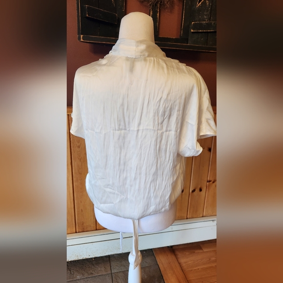 Paige Dijon Surplice White Bodysuit Size Small - Picture 5 of 14